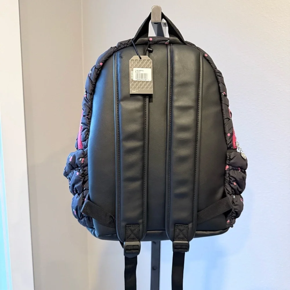 NWT Miss Gwen’s OMG youth black scrunchie quilted backpack with coin purse